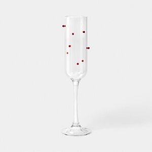 Set of 4!!
7.3 fl oz Champagne Glass Clear with Red Dots - Threshold™